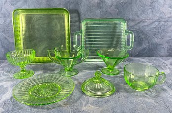 Green Uranium  Depression Era Glassware