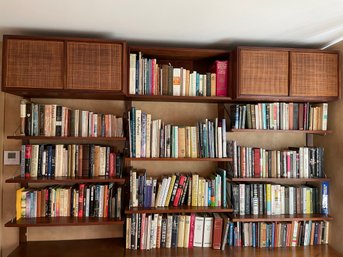 Entire Content Of The Book Shelves . Books Lot.