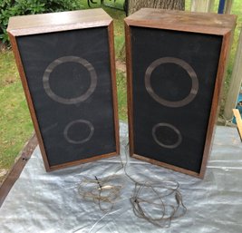 Pair Of 1970s Vintage Akai 2-way Stereo Speakers