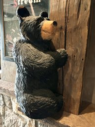 Carved Bear Wood Sculpture