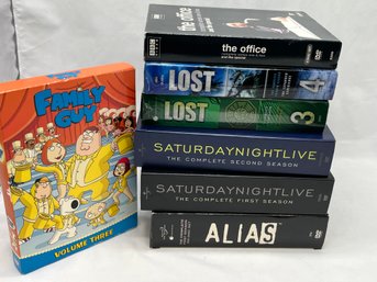 7 Assorted DVD Boxed Sets - Fan Favorites! The Office, Alias, SNL, Lost, Alias, Family Guy