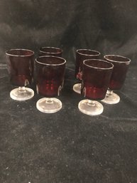 D'Arques Durand Cavalier Ruby 4 Inch Wine Glasses