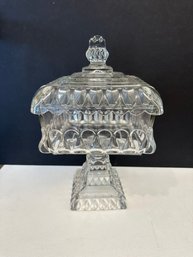 Beautiful  Vintage Crystal Dish With Lid