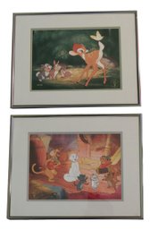 Set Of 2 Limited Edition Lithographs The Aristocrats Sequence 12 Scene 84.1 & Bambi Sequence 2.2 Scene 14