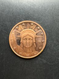 One ADVP Ounce .999 Fine Copper Round