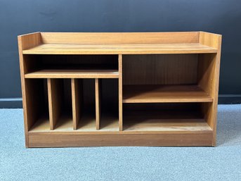 A Gorgeous MCM Audio Cabinet In Book-Matched Teak Veneer