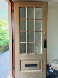 A 12 Lite - 2.25' Thick- Front Door With Water Fall Glass And Sidelights