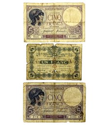 Old French Banknotes (Franc)