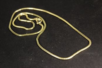 Gold Tone Snake Formed Chain 18' Long