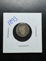 1893 Barber Silver Dime