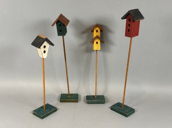 Wooden Miniature Bird House Decor