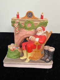 Vintage Enesco Sleeping Santa Music Box Santa Claus Is Coming To Town