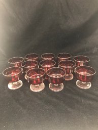 D'Arques Durand Cavalier Ruby Sherbert Glasses