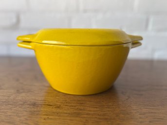 Made In Denmark - Copco 2 - Vintage Yellow Enamel Dutch Oven