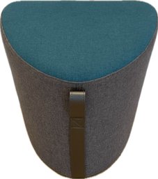 Sunon Furniture Tufted Upholstered Ottoman Grey/ Blue Matched Fabric ( 1 Of 3 )