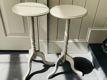 2 Light Gray Side Tables