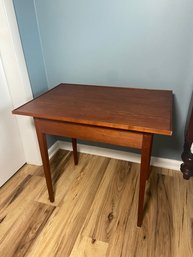 Lot 1 - Shaker Museum Reproduction Wood 2 Drawer Side End Table 27x18.5x25