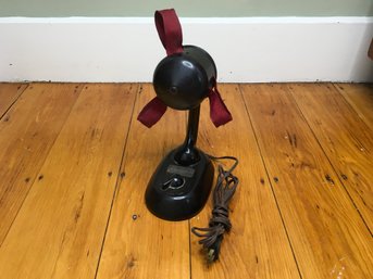 VINTAGE MID CENTURY MODERN BAKELITE DIEHL RIBONNAIRE DESK FAN SINGER SEWING MACHINE CO.