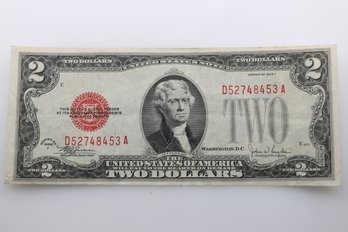 1928 Red Seal $2 Bill Note