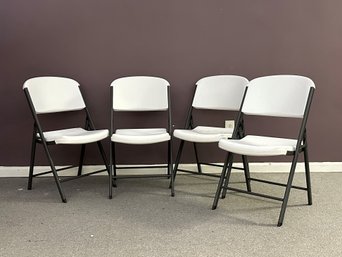 Four Quality Folding Chairs By Lifetime