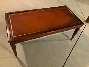 Leather Top Coffee Table