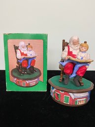 Jasco Vintage Santa And & Child Music Box