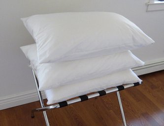 A Trio Of Standard Size Bed Pillows