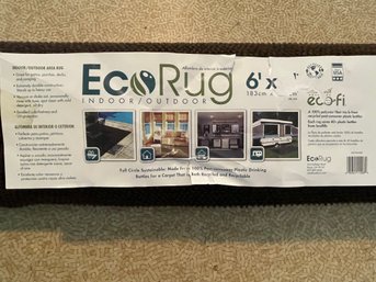 New! 6 X 8 Brown Indoor/outdoor Eco Rug