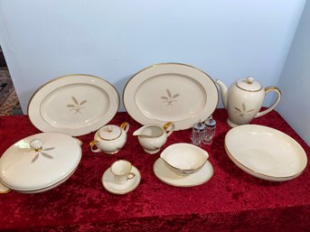 Rosenthal Ivory Serving Set Platters, Bowls Cream & Sugar Gravy Boat Teapot And An Espresso Cup And Saucer