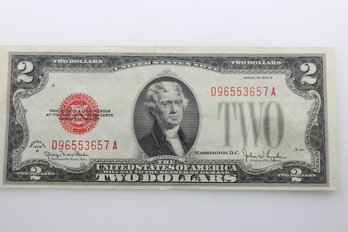 1928 Red Seal $2 Bill Note