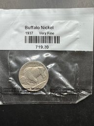 1937 Buffalo Nickel In Littleton Package