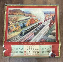 Original 1951 Large  Pennsylvania Railroad Calendar