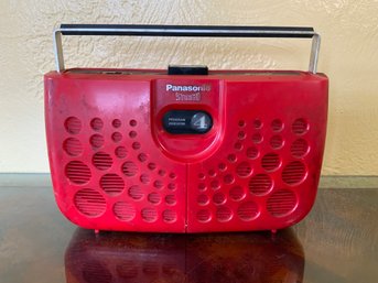 Red Panasonic Stereo 8 Track Tape Player