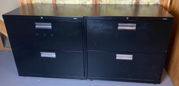 Two Metal Filing Cabinets