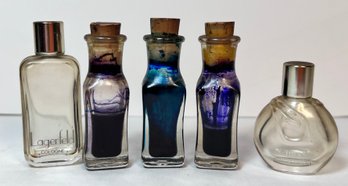 Lot Of 5 Mini Perfume Bottles