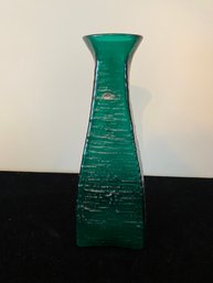 Vintage Green Glass Vase