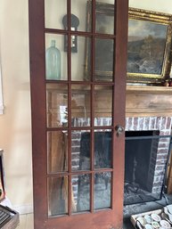 15 Pane Glass Door With Glass Door Knobs