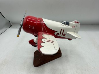 Wooden Plane On Wood Stand  7/11  By Xonex