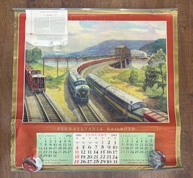 Original 1953 Large Pennsylvania Railroad Calendar