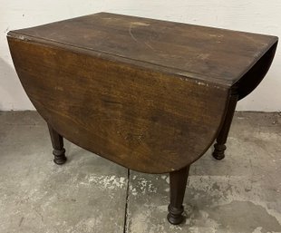 Country Victorian Walnut Drop Leaf Table
