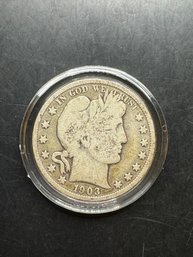 1903 Silver Barber Half Dollar