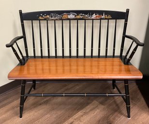 Gorgeous Vintage Hitchcock Bench