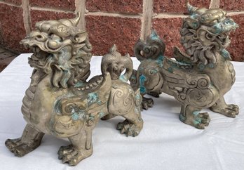 Fine Pair Of Vintage CHINESE KYLIN KIRIN Sculptures