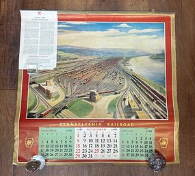 Original 1957 Large Pennsylvania Railroad Calendar