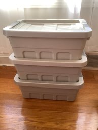 Sterilite 4 Gal Totes Set Of 3