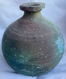 Raku Pottery 6 Inch Vase - Signed