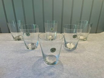 Set Of Six Williams Sonoma Crystal Drinking Glasses