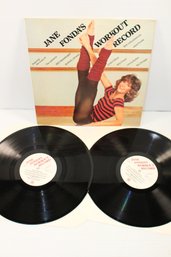 Jane Fonda's Double Workout Album On Columbia Records With Gatefold Cover