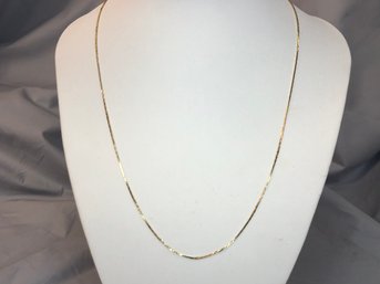 Very Nice Vintage 14K Gold Necklace - Not Plated - All 14K Gold - Diamond Cut Design - Unisex Piece - Wow !