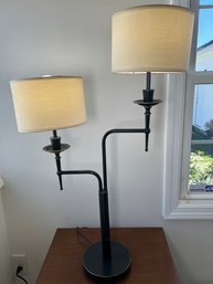 Double Light Oil Rubbed Bronze Table Lamp